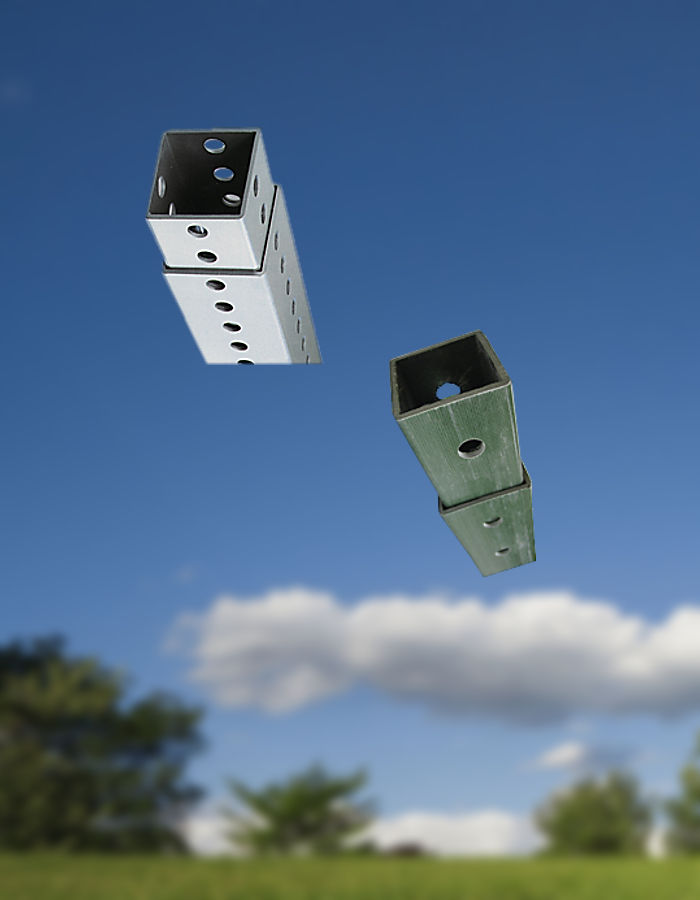 DOGIPOT 1302 and 1301-P Telescoping Posts in Galvanized Steel and Fiberglass
